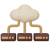 3d icône illustration nuage serveur png