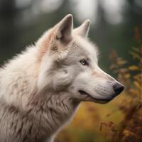 Beautiful alaskan tundra wolf photo