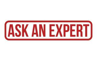 Red Ask An Expert Rubber Stamp Seal Vector