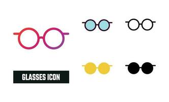 Glasses Icon Set Vector Illustration