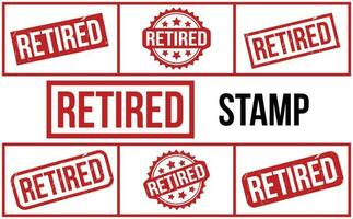 Retired rubber grunge stamp set vector