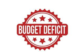 Budget Deficit Rubber Stamp Seal Vector