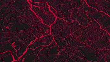negro rosado Guangzhou mapa antecedentes bucle. hilado alrededor China ciudad aire imágenes. sin costura panorama giratorio terminado céntrico fondo. video