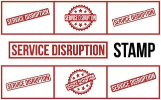 Service Disruption rubber grunge stamp set vector