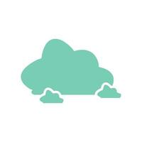 plano nube icono símbolo vector ilustración