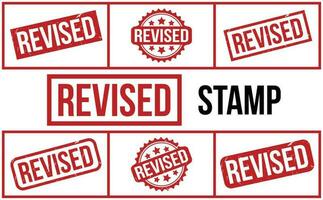 Revised rubber grunge stamp set vector