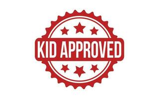 Red Kid Approved Rubber Stamp Seal Vector