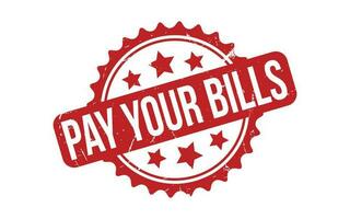 Red Pay Your Bills Rubber Stamp Seal Vector