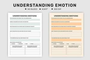 Understanding Emotion Logbook vector