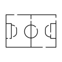 fútbol americano o fútbol línea icono. mundo taza campeonatos y torneo pelota línea icono aislado en blanco antecedentes fútbol americano campo. vector