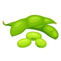 edamame beans isolated on white background. Vector eps 10. perfect for wallpaper or design elements