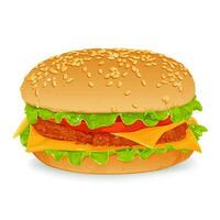 hamburger isolated on white vector