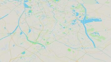 Satellit tianjin Karte Hintergrund Schleife. Spinnen um China Stadt Luft Filmaufnahme. nahtlos Panorama rotierend Über Innenstadt Hintergrund. video