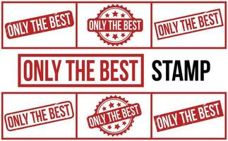 Red Only The Best Rubber Stamp Set Vector