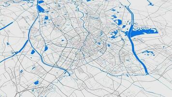 cinzento azul tianjin mapa fundo laço. fiação por aí China cidade ar imagens de vídeo. desatado panorama rotativo sobre centro da cidade pano de fundo. video
