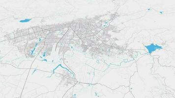 ligero gris azul bogota mapa antecedentes bucle. hilado alrededor Colombia ciudad aire imágenes. sin costura panorama giratorio terminado céntrico fondo. video