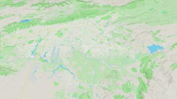 bogota mapa antecedentes bucle. hilado alrededor Colombia ciudad aire imágenes. sin costura panorama giratorio terminado céntrico fondo. video