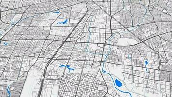 cinzento azul Bogotá mapa fundo laço. fiação por aí Colômbia cidade ar imagens de vídeo. desatado panorama rotativo sobre centro da cidade pano de fundo. video