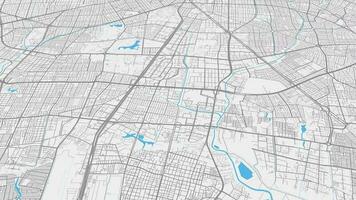 ligero gris azul bogota mapa antecedentes bucle. hilado alrededor Colombia ciudad aire imágenes. sin costura panorama giratorio terminado céntrico fondo. video