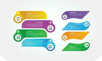 Presentation business Infographic design template with four steps vector