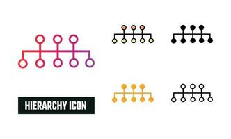 Hierarchy Icon Set Vector Illustration