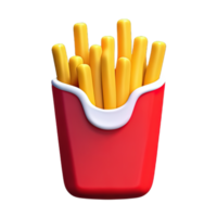 3d ilustración de francés papas fritas png