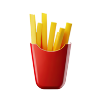 3d illustration of french fries png