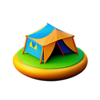 campeggio tenda 3d illustrazione png