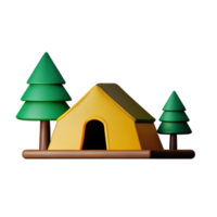 campeggio tenda 3d illustrazione png