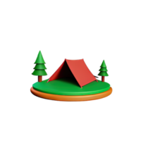 campeggio tenda 3d illustrazione png