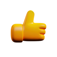 ícone 3d emoji gostar png