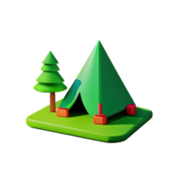 Camping Zelt 3d Illustration png