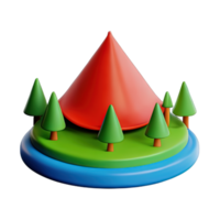 campeggio tenda 3d illustrazione png