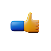 ícone 3d emoji gostar png