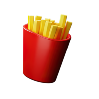 3d illustration of french fries png