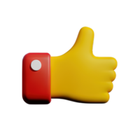 ícone 3d emoji gostar png