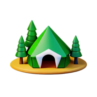 campeggio tenda 3d illustrazione png