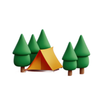 campeggio tenda 3d illustrazione png