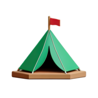 campeggio tenda 3d illustrazione png