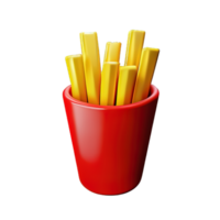 3d illustrazione di francese patatine fritte png