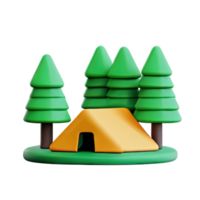 camping tente 3d illustration png