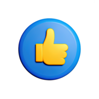 ícone 3d emoji gostar png