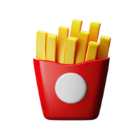 3d illustration of french fries png