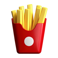 3d illustration de français frites png