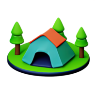 camping tente 3d illustration png