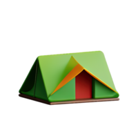 campeggio tenda 3d illustrazione png