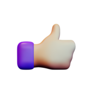 ícone 3d emoji gostar png