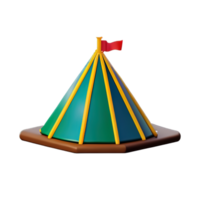 campeggio tenda 3d illustrazione png