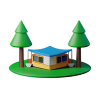 campeggio tenda 3d illustrazione png