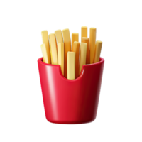 3d illustration of french fries png